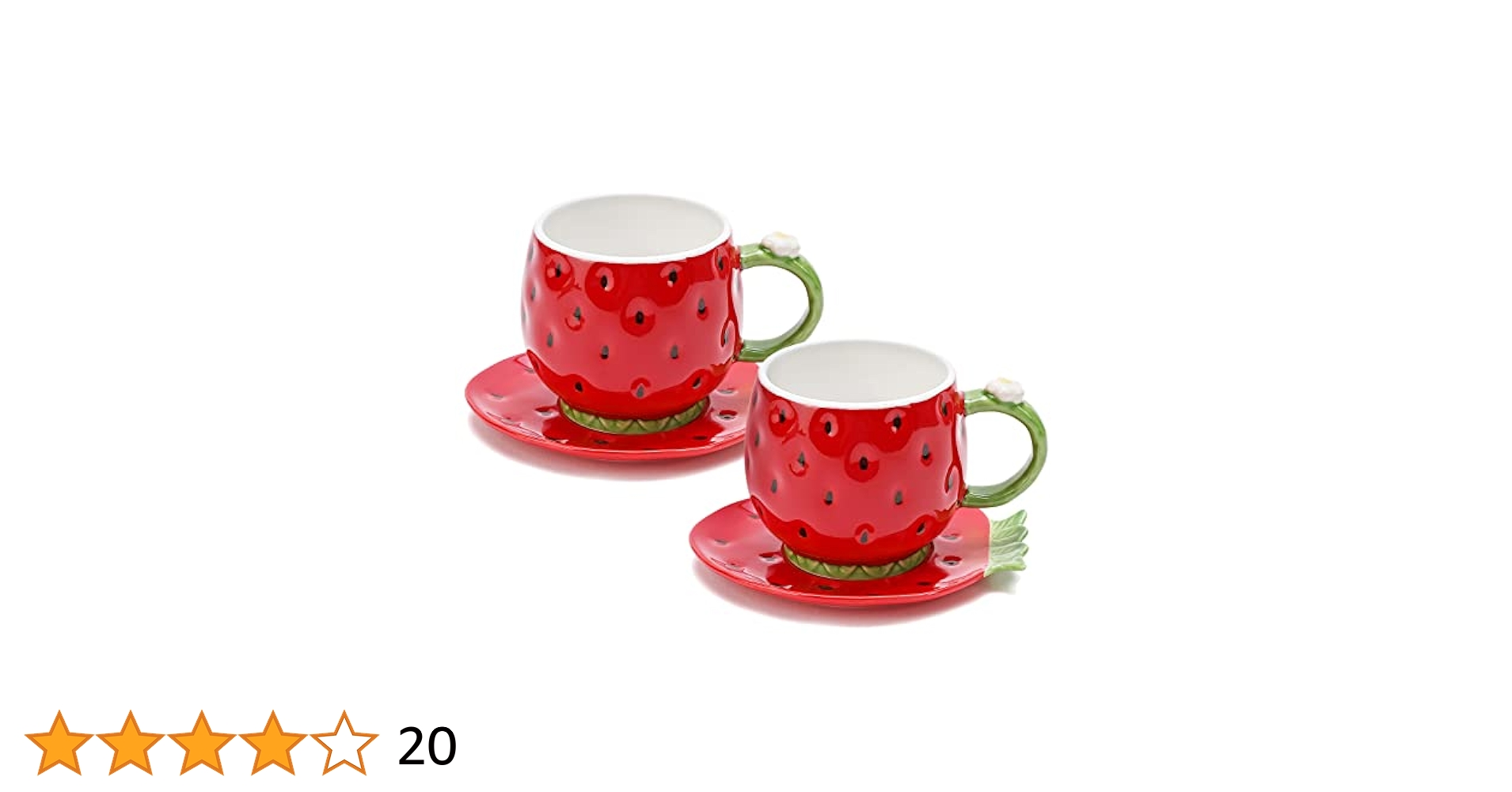 RIKKY様　risou no Coffee Amazon.com | Noviko Strawberry Tea Cup and Saucer Coffee Mug